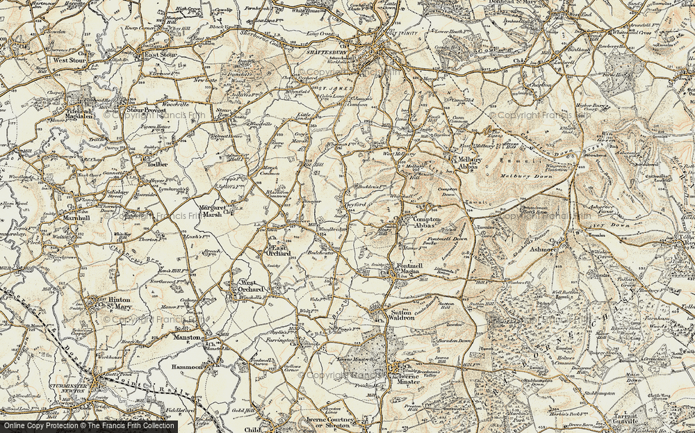Old Map of Woodbridge, 1897-1909 in 1897-1909