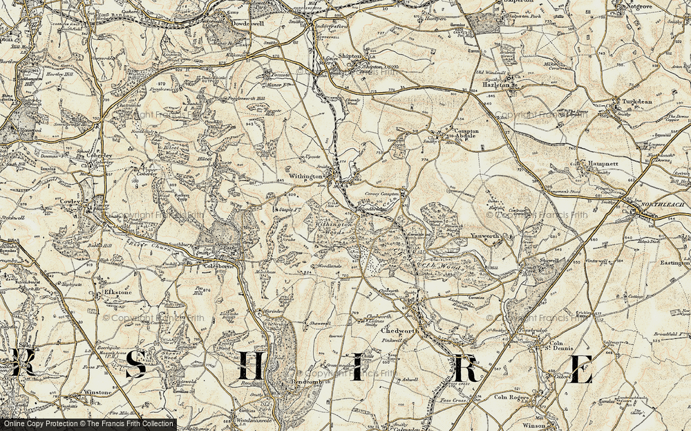 Old Map of Woodbridge, 1898-1900 in 1898-1900
