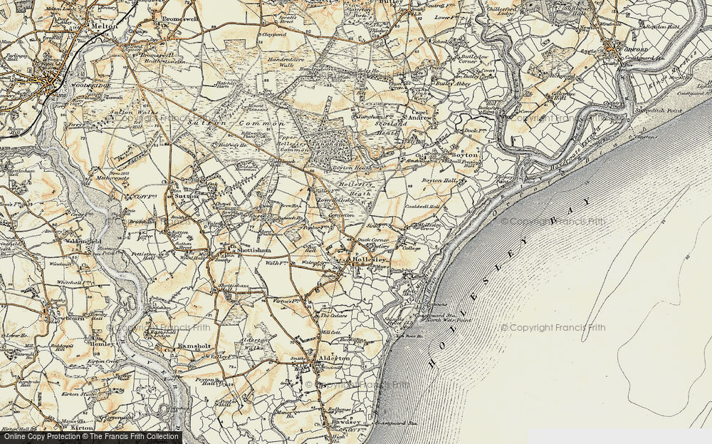 Old Map of Woodbridge Walk, 1898-1901 in 1898-1901