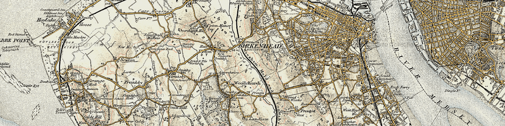Old map of Woodchurch in 1902-1903