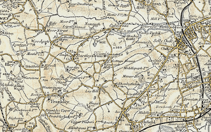 Old map of Woodcock Hill in 1901-1902