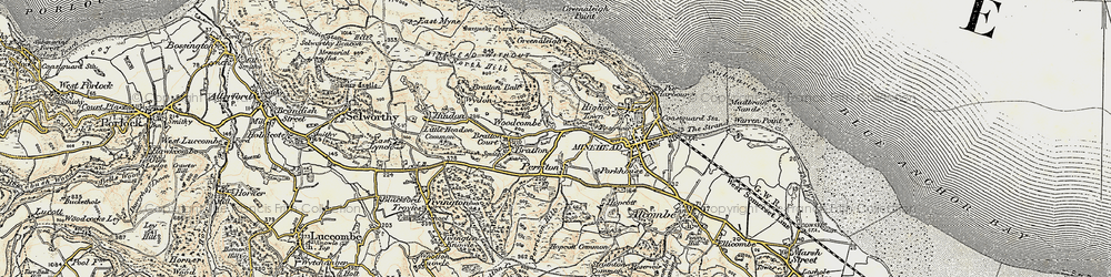 Old map of Woodcombe in 1899-1900