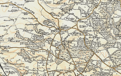 Old map of Woodcote in 1897-1900
