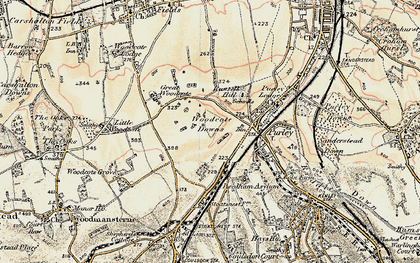 Old map of Woodcote in 1897-1902