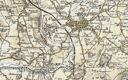 Old map of Woodcroft in 1902-1903