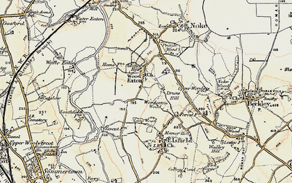 Old map of Woodeaton Wood in 1898-1899