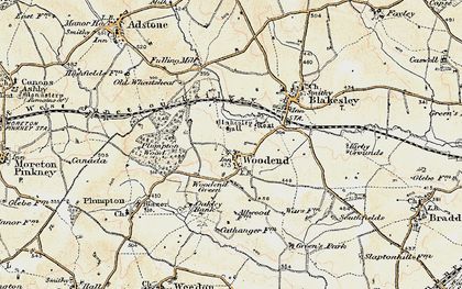 Old map of Woodend in 1898-1901