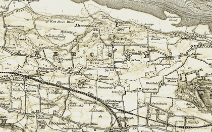 Old map of Woodend in 1904-1906
