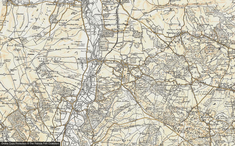 Old Map of Woodfalls, 1897-1909 in 1897-1909