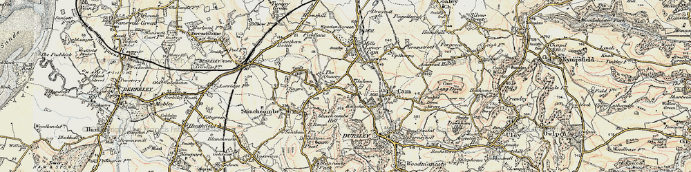 Old map of Woodfield in 1898-1900