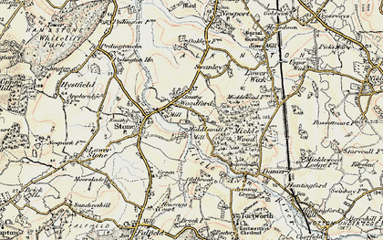 Old map of Woodford in 1899-1900