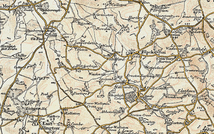 Old map of Hutcherleigh in 1899