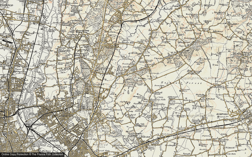 Old Map of Woodford Bridge, 1897-1898 in 1897-1898