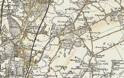 Old map of Woodford Bridge in 1897-1898