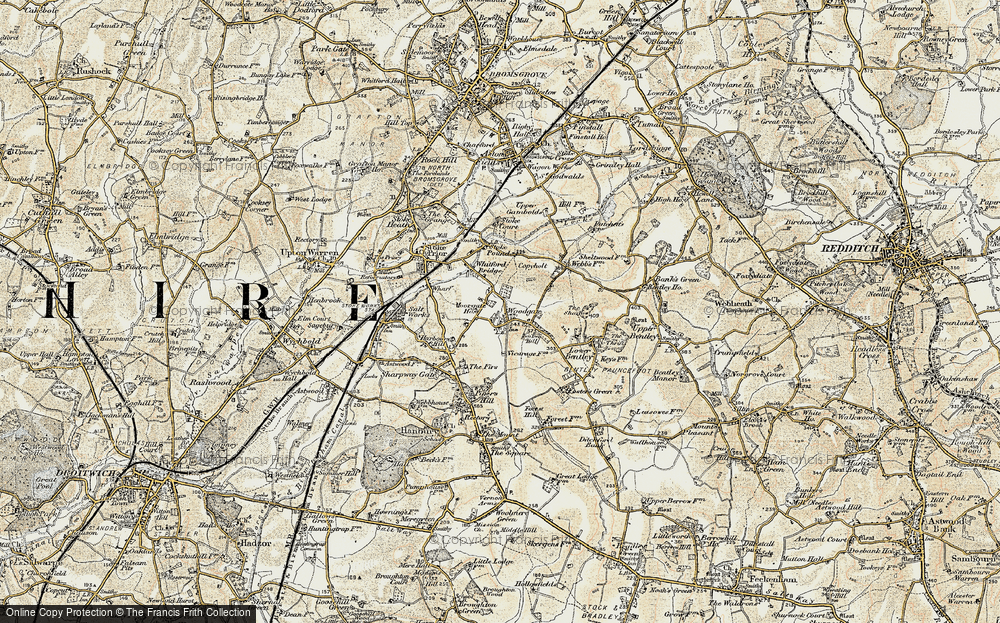 Old Map of Woodgate, 1901-1902 in 1901-1902