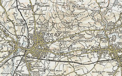 Old map of Woodgate Hill in 1903