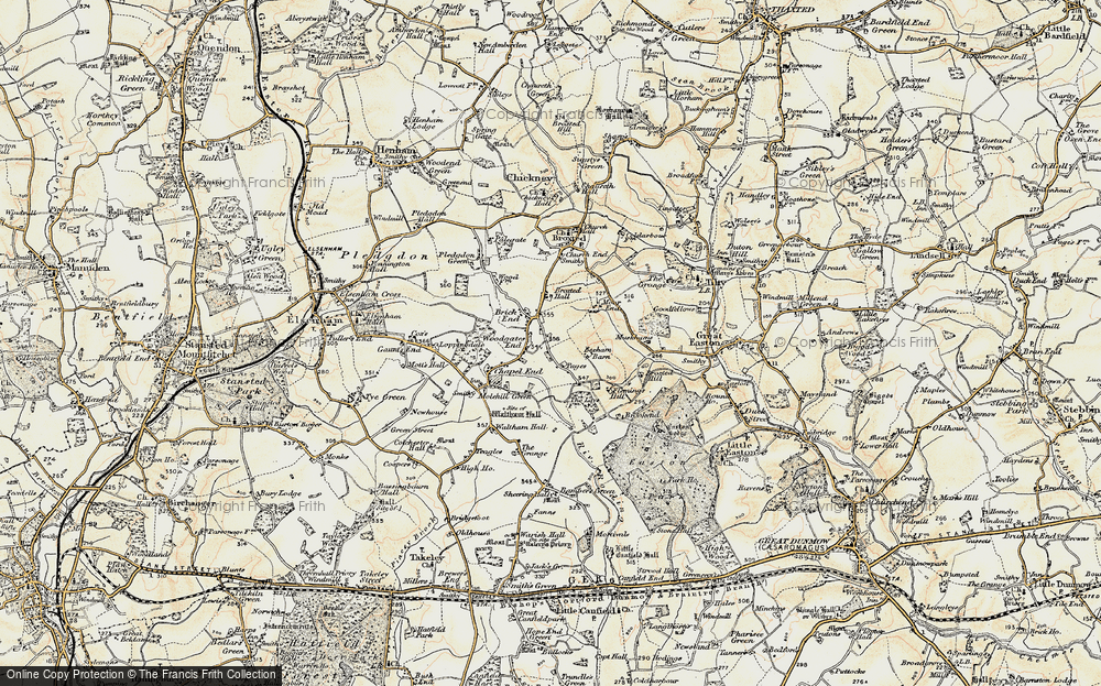 Old Map of Woodgates End, 1898-1899 in 1898-1899
