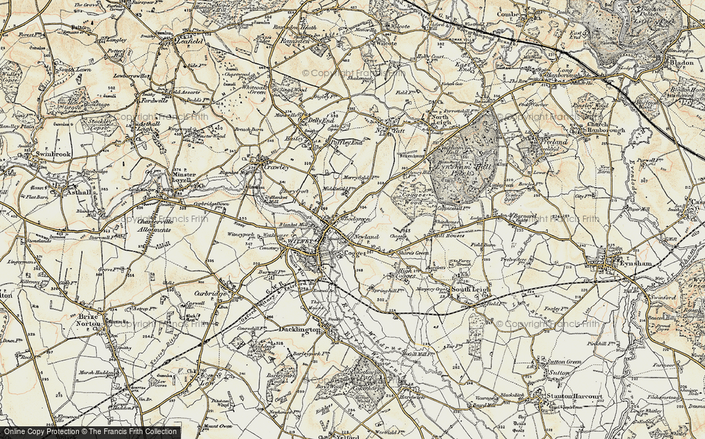 Old Map of Woodgreen, 1898-1899 in 1898-1899