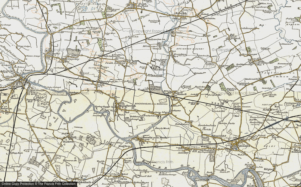 Old Map of Historic Map covering Brackenholme in 1903