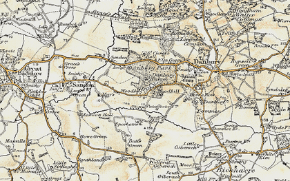 Old map of Woodhill in 1898