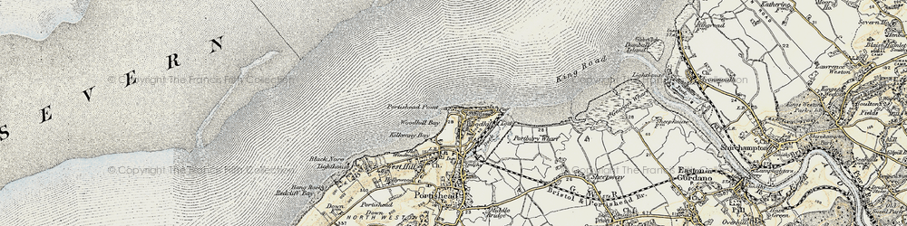Old map of Woodhill Bay in 1899-1900