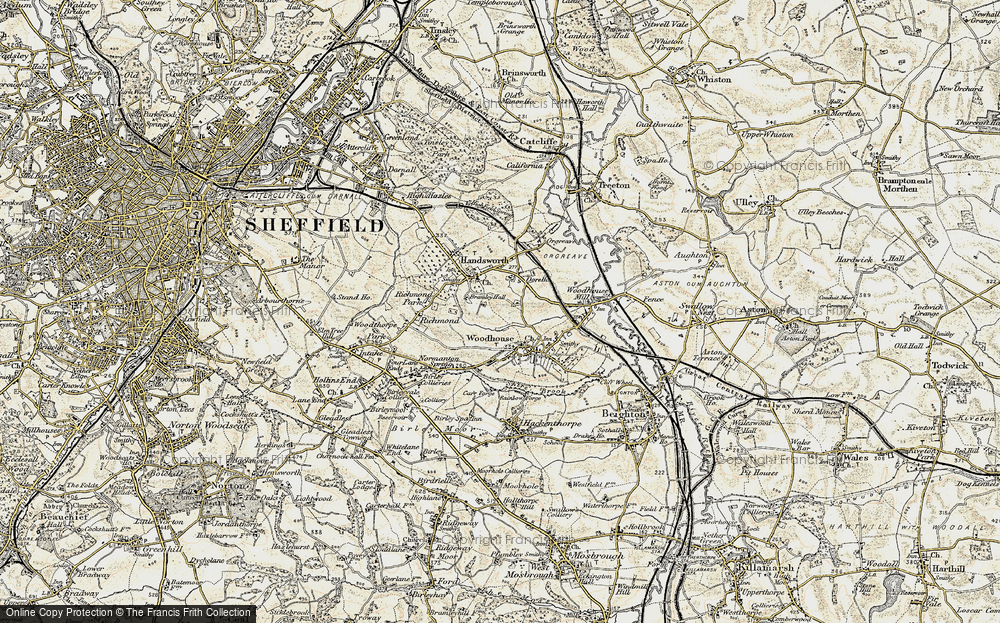 Old Map of Woodhouse, 1902-1903 in 1902-1903