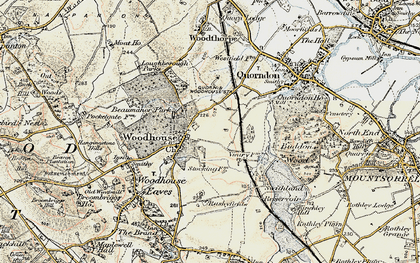 Old map of Woodhouse in 1902-1903