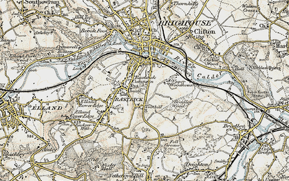 Old map of Woodhouse in 1903