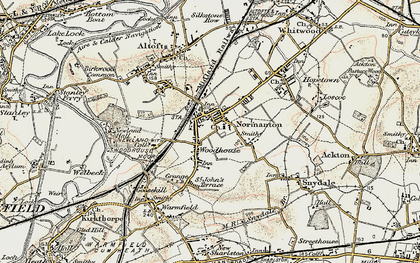 Old map of Woodhouse in 1903