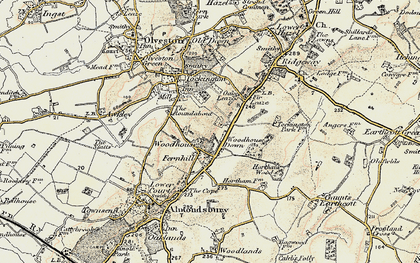 Old map of Woodhouse Down in 1899