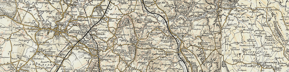 Old map of Woodhouse Green in 1902-1903