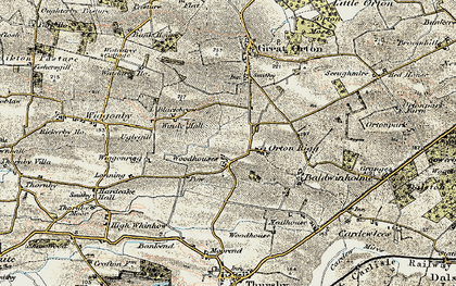 Old map of Woodhouses in 1901-1904