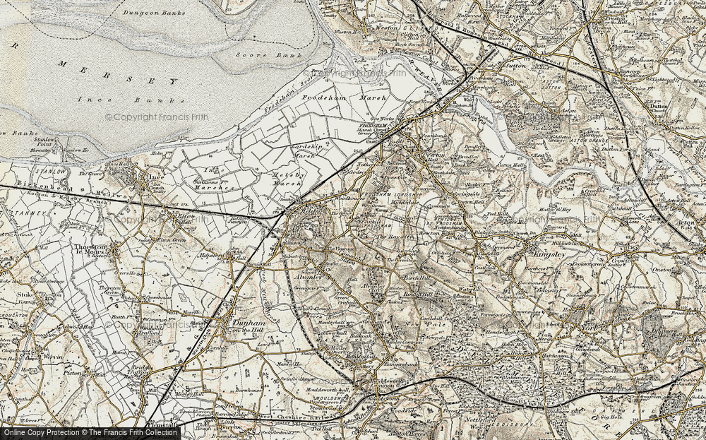 Old Map of Historic Map covering Foxhill in 1902-1903