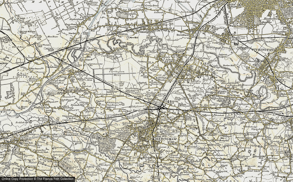 Old Map of Woodhouses, 1903 in 1903