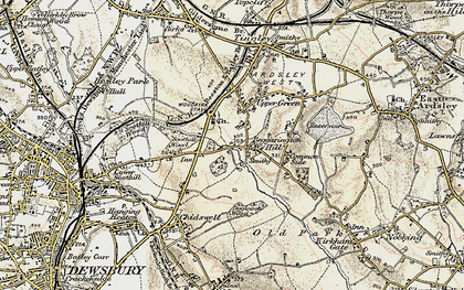 Old map of Woodkirk in 1903