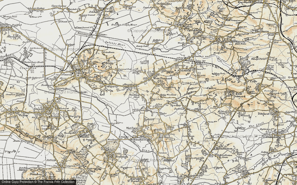 Old Map of Woodlands, 1899 in 1899