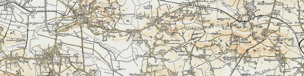 Old map of Woodlands in 1899