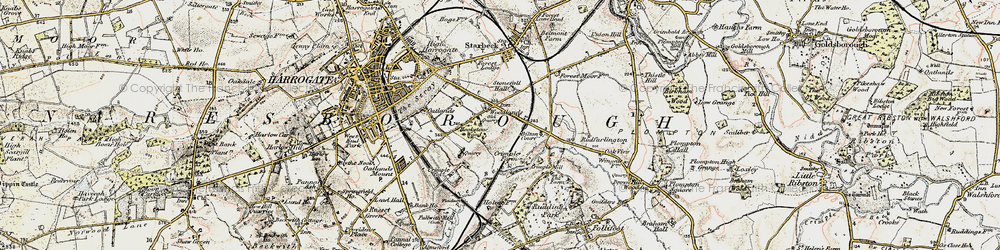 Old map of Woodlands in 1903-1904