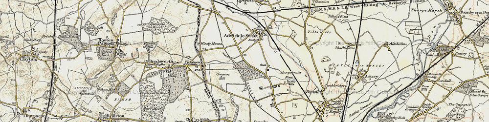 Old map of Woodlands in 1903