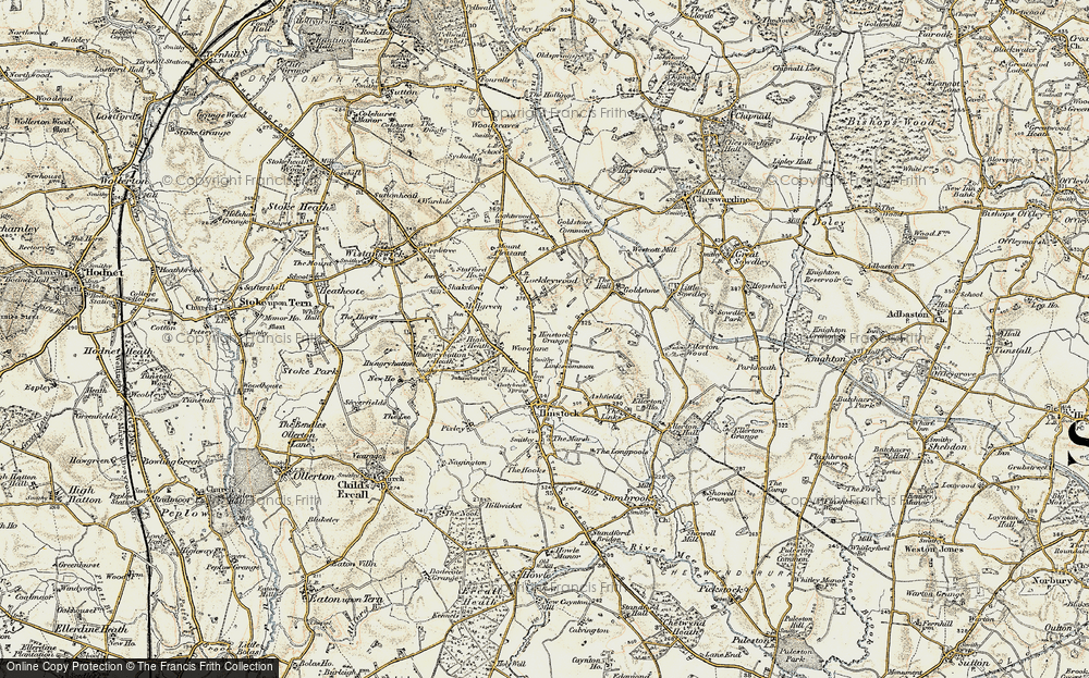 Old Map of Woodlane, 1902 in 1902