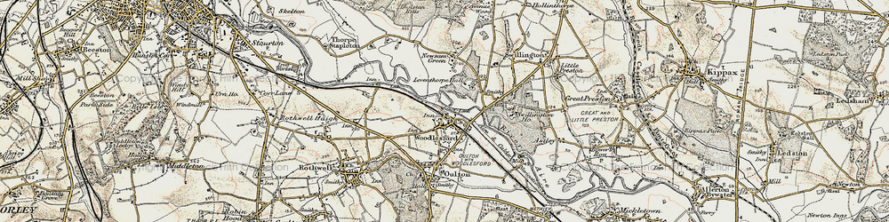 Old map of Woodlesford in 1903