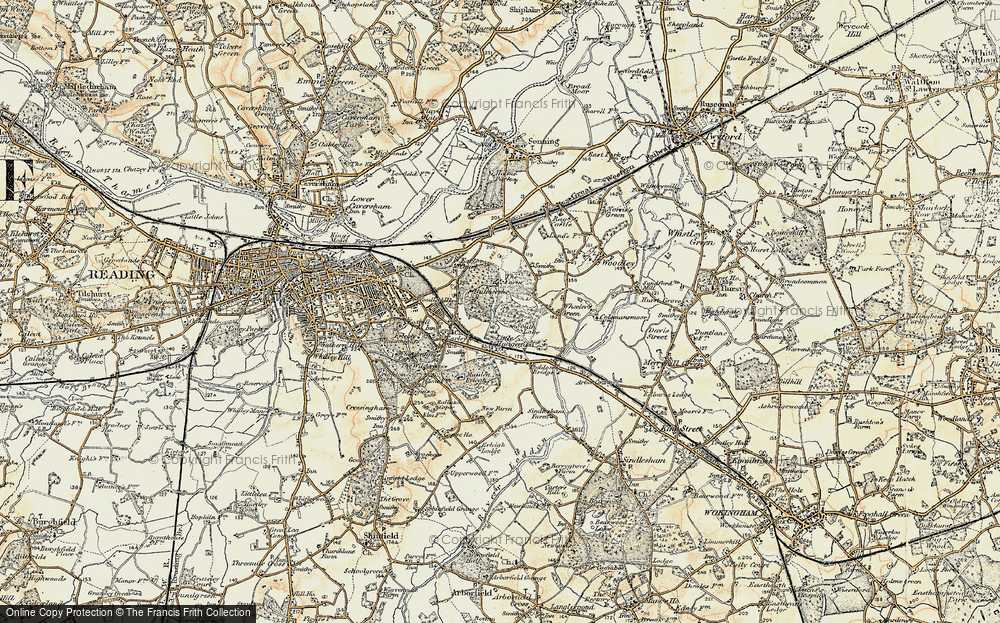 Old Map of Woodley, 1897-1909 in 1897-1909