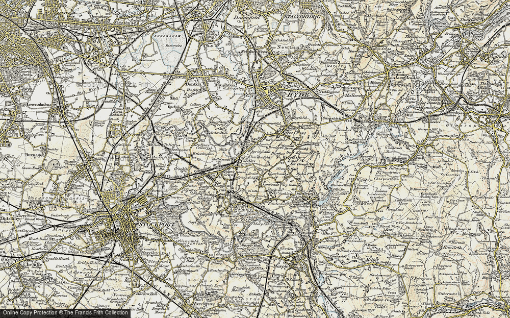 Old Map of Woodley, 1903 in 1903