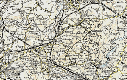 Old map of Woodley in 1903