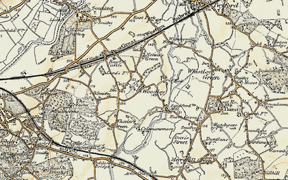 Old map of Woodley Green in 1897-1909