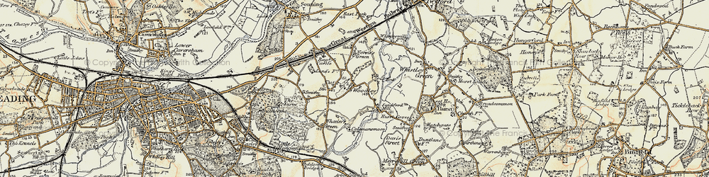 Old map of Woodley Green in 1897-1909