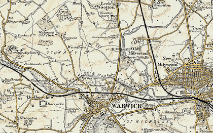 Old map of Woodloes Park in 1901-1902