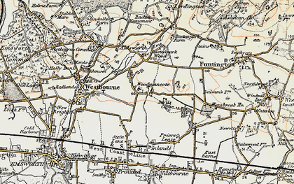 Old map of Woodmancote in 1897-1899