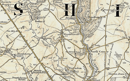 Old map of Woodmancote in 1898-1899