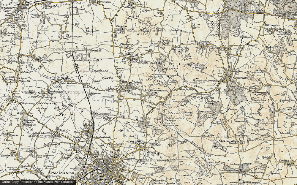 Old Map of Woodmancote, 1899-1900 in 1899-1900